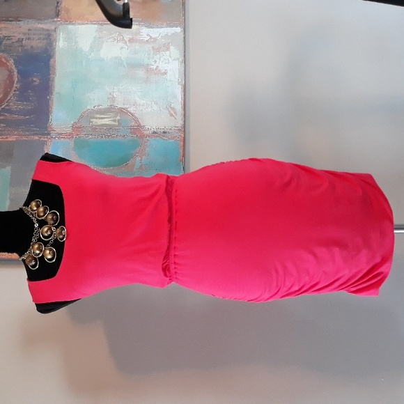 Gibson Look Pink Side Rouched Tank Dress Size M - Picture 13 of 17
